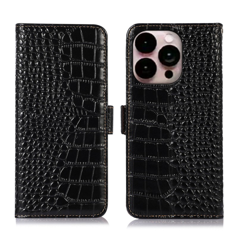 Flip-style Crocodile Skin Pattern iPhone Case